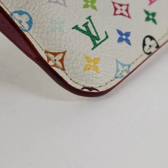 LOUIS VUITTON Monogram Multicolor Pochette Cles NM White M93734 LV Auth 132775V - Picture 9 of 12